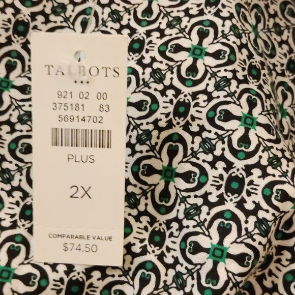 Talbots Silver Sleeveless Blouse with Relaxed Fit - Picture 3 of 3